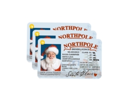 Papai Noel Encantador Com Carteira De Motorista Perdida, Decoração Natalina Original, Certificado De Voo Autêntico Em Trenó, Caixa-aquaforge