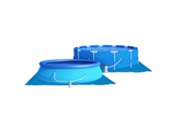 Lona Universal De Folha Metálica Para Piscina De Jardim 274 X 274 Cm Dm 502 Dmuchane