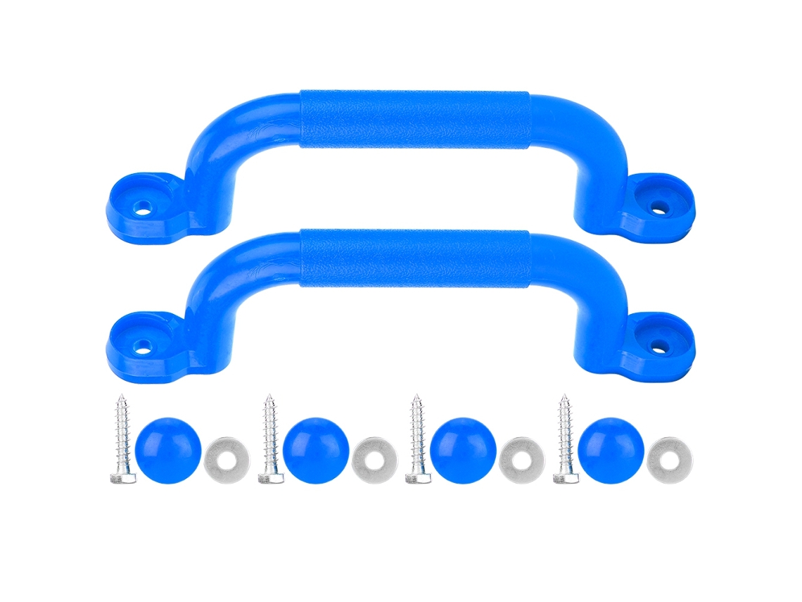 Manilha de segurança antiderrapante para crianças, plástico, para parque infantil, azul