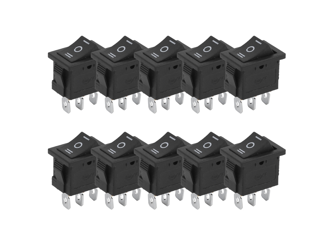 10pcs Interruptor Rocker KCD1 Mini 3Pin | S/MARCA