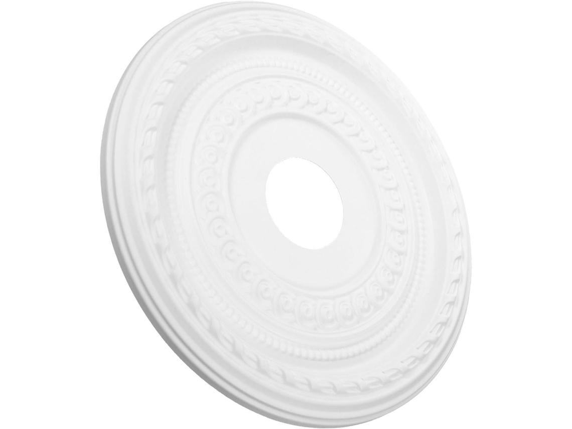 Luminária De Teto Decorativa Redonda Em Pu Branco, Fácil De Instalar.