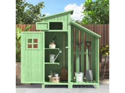 Casinha Jardim Madeira Verde 124x46x174cm Pequena