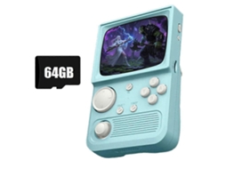 Console Portátil Retrô R36t com 15.000 Títulos Clássicos, Tela Ips de 3,5 Polegadas, 64gb AQUAFORGE