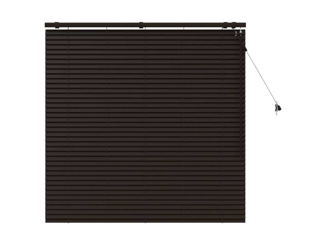 Maison Exclusive - Cortina Veneziana Marrom Escuro 135 X 130 Cm 35 Mm