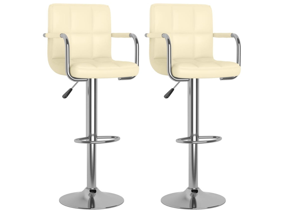 Bar Stool, Bar Stools Vidaxl Creme Couro Artificial (n/a)