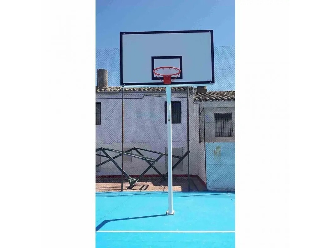 Conjunto de 2 aros de basquetebol de tubo simples sem placas, aros com base de âncora SOFTEE EQUIPMENT