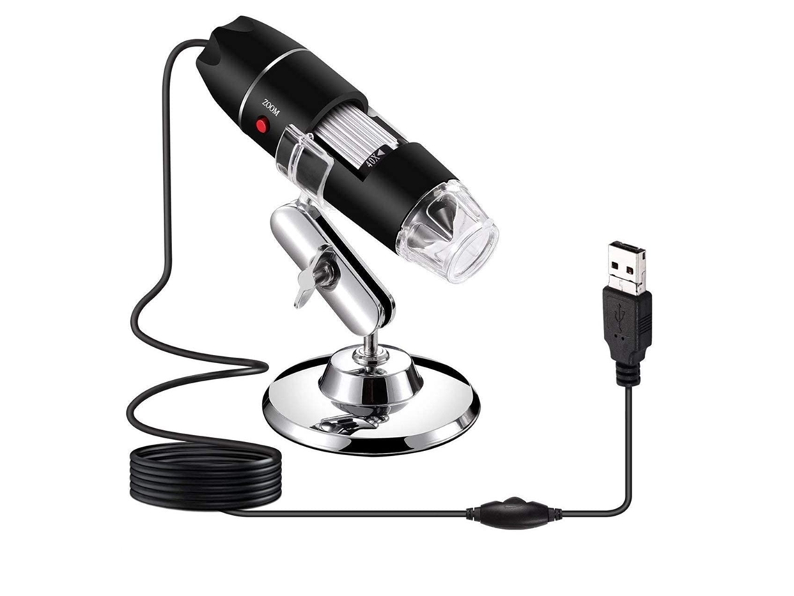 Microscópio Usb, Microscópio Digital 40x 1600x, Câmera De Microscópio Pcb 3 Em 1 Brilvibera