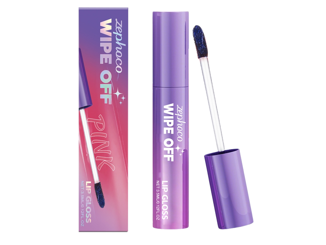 Brilho Labial Mudança Cor Rosa Descolar