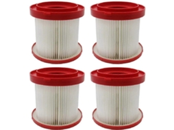 Kit Com 4 Filtros Para Aspirador De Pó E Água Milwaukee 49-90-1900 (modelos 49-90-1900)._ozo