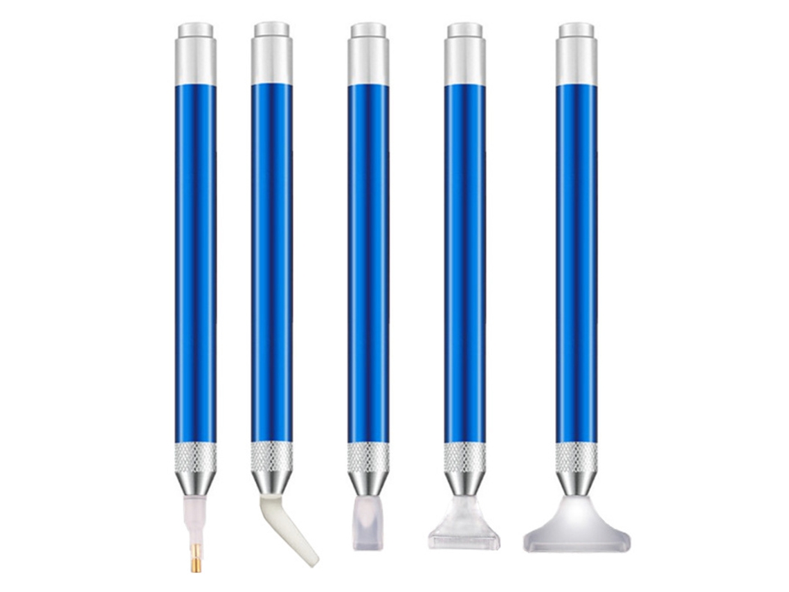 5 Canetas de Led para Pintura com Diamantes, Ferramenta para Ponto Cruz com Diamantes. AQUAFORGE