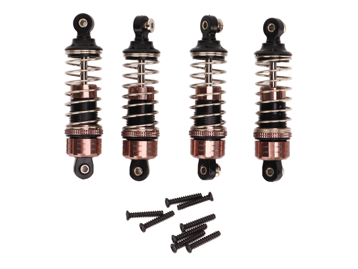 Mali 4pcs Amortecedor de Carro Rc Suspensão 16mm Diametro Liga de Alumínio Plástico para Carro Rc de Alta Velocidade 1/18 Titânio