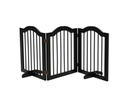 Portão de Segurança S/MARCA, dobrável, suporte MDF, 154,5x61cm, preto
