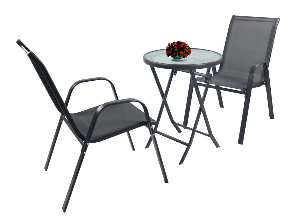 Conjunto De 3 Peças Para Varanda Conjunto De Mobiliário De Jardim Sonlas Vcm