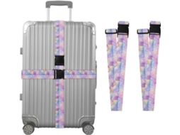 Conjunto De 2 Alças Bagagem Com Estampa Borboleta E Arco Íris Para Malas, Alças De Viagem, Acessórios Para Cintos