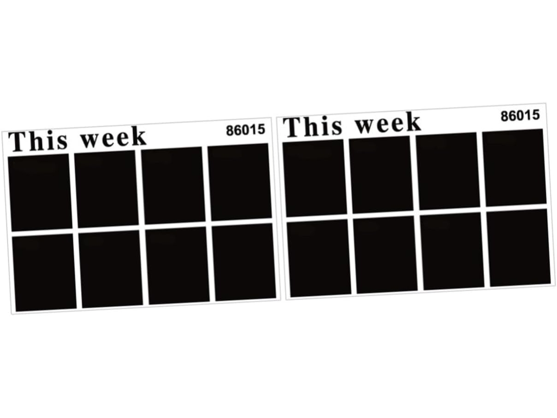 Conjunto De 2 Adesivos De Parede Removíveis Para Calendário Semanal, Ideais Para Casa E Escritório. Gokoco