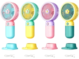 Mini Ventilador Portátil Recarregável Com Ajuste De 360° Para