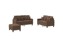 Sofa Set, Sofa Sets Vidaxl Marrom Tecido (n/a)