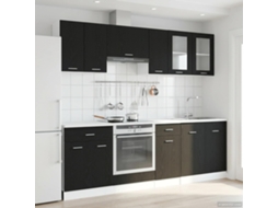 Vidaxl Unidade De Cozinha Lyon 8 Unid. Carvalho Preto