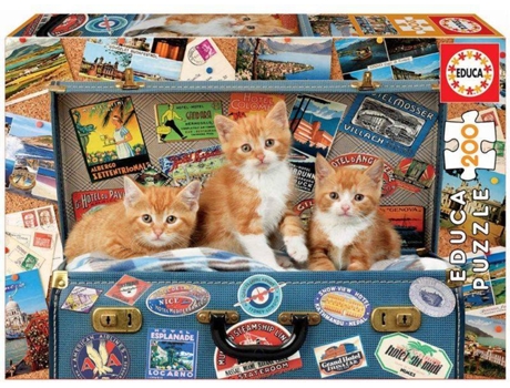 Puzzle 200 Gatinhos Viajantes
