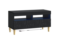 Vidaxl Gabinete De Tv Led Preto Derivados De Madeira