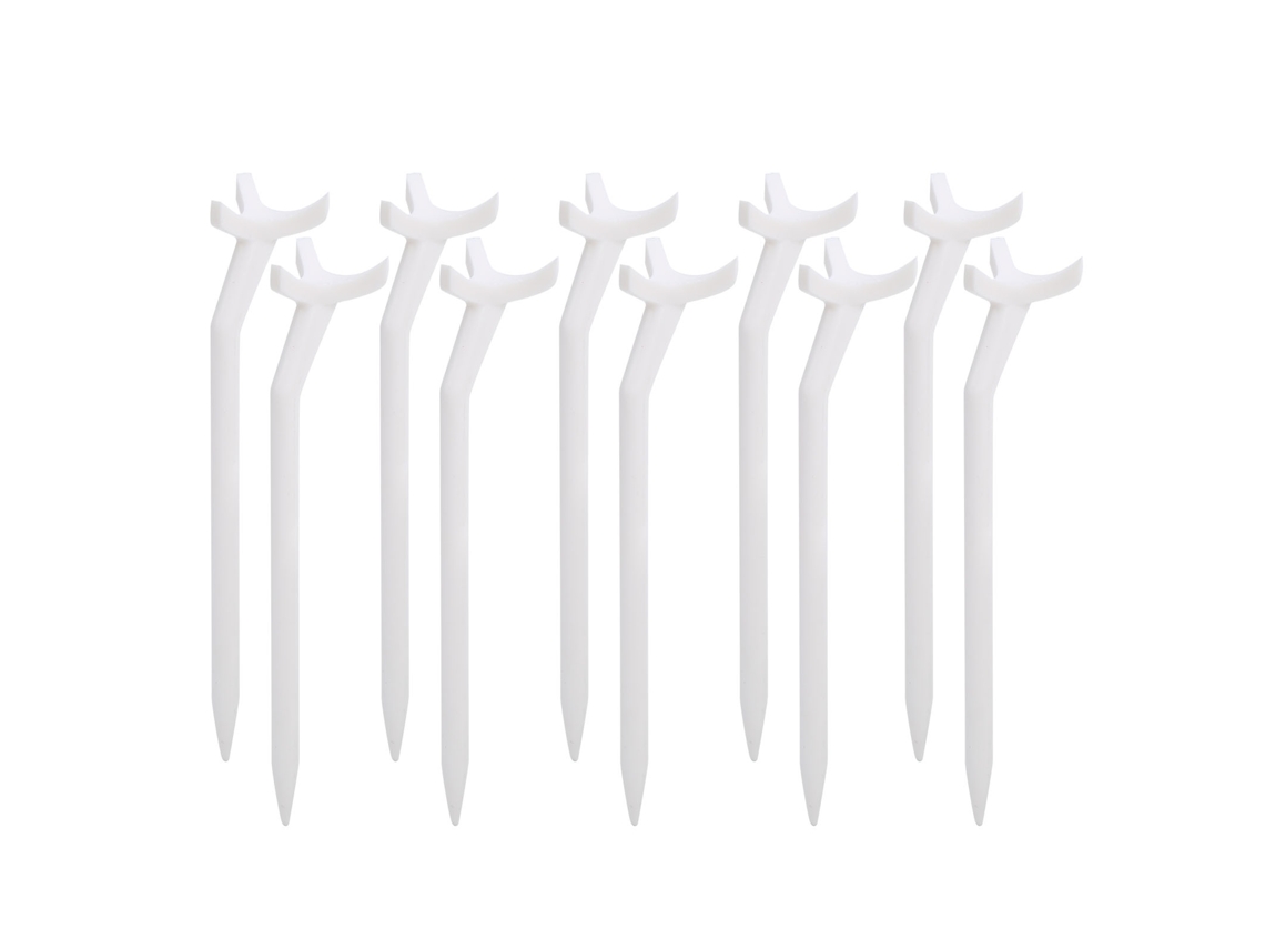 Lurelia 10 Tees De Golfe Curvos De Plástico Branco, Leves E Duráveis, Acessórios De Golfe Para Treinamento E Prática