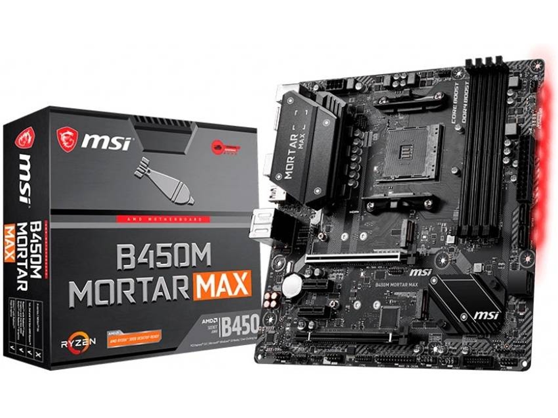 Motherboard MSI B450M Mortar Max (Socket AM4 - AMD B450 - Micro ATX)