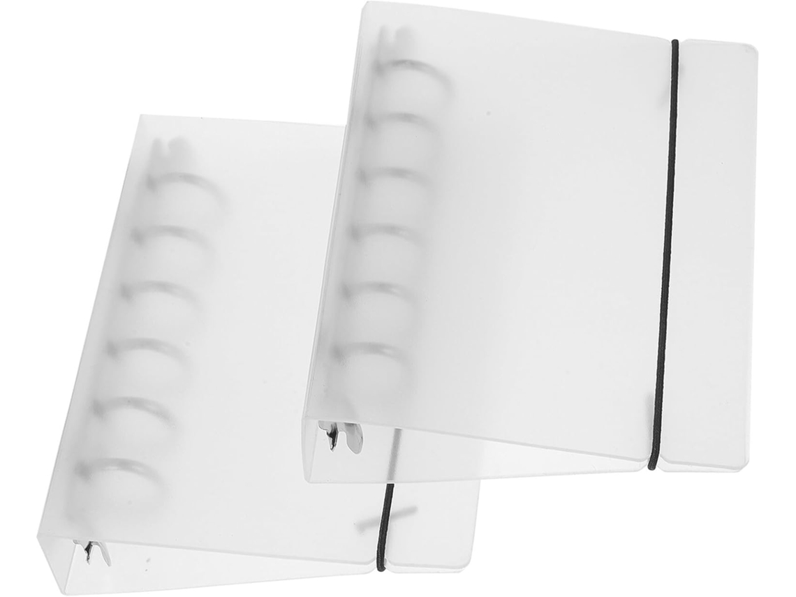 Conjunto De 2 Capas Flexíveis E Transparentes Para Fichário, Reutilizáveis E Ideais Para Estudantes. Organizador De Arqu Gokoco