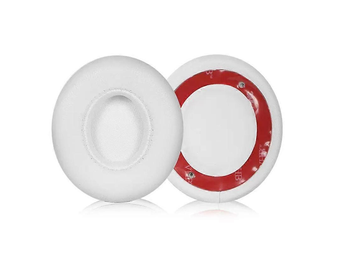 1 Par De Almofadas De Substituição De Pele De Cordeiro Para Beats Solo3/solo2 Sem Fio, Brancas, De Pele De Cordeiro Para Beats Solo3/2 Ushion