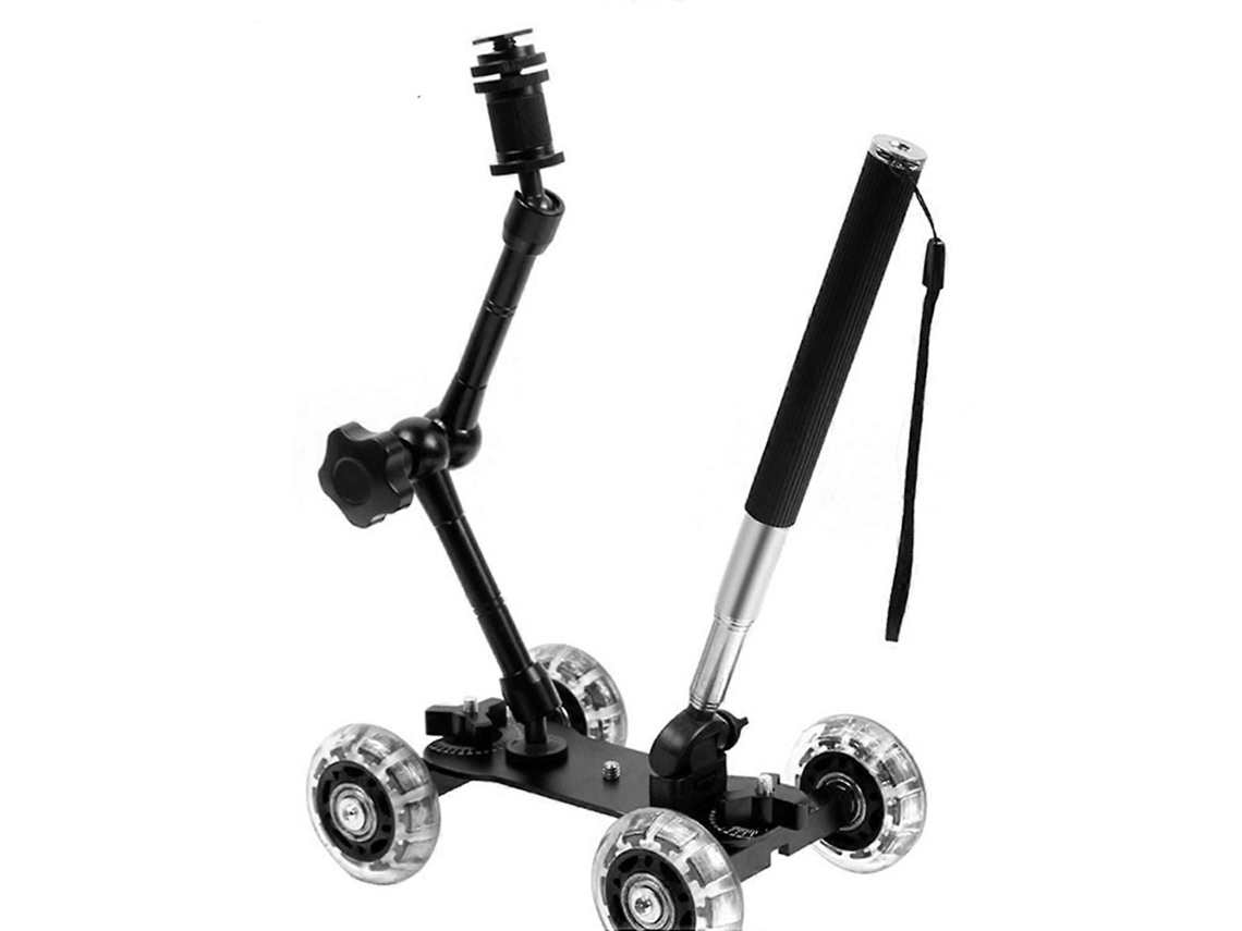 Câmera Portátil Meja Dolly Desktop Terarah Katrol para Armazenamento Móvel Mini Caneta de Vídeo Móvel para Câmera Dslr Sony Nikon Canon TAISHENGDA