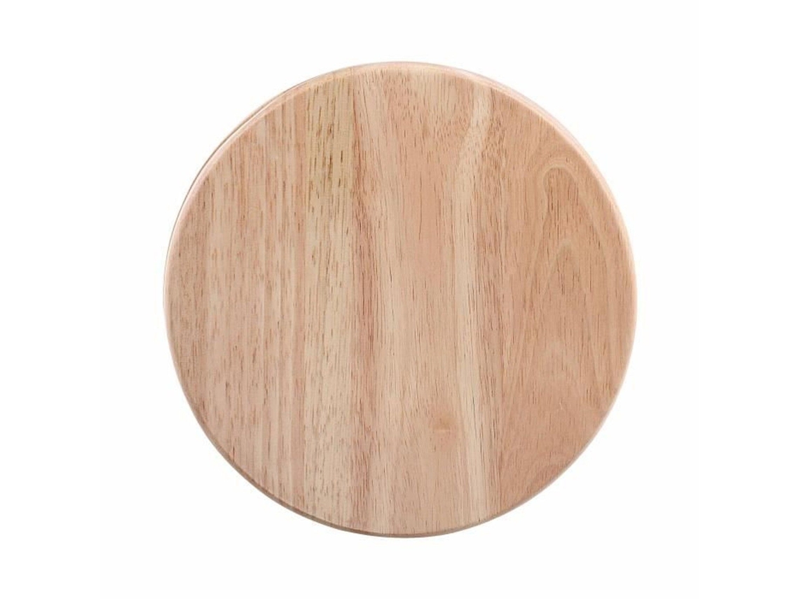 Tabla de Quesos de Madera de Caucho - Tabla Giratoria Con 4 Utensilios