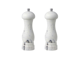 Conjunto De Moedor De Sal E Pimenta, Imitação De Mármore, Moedor Recarregável, 2 Peças Aquaforge