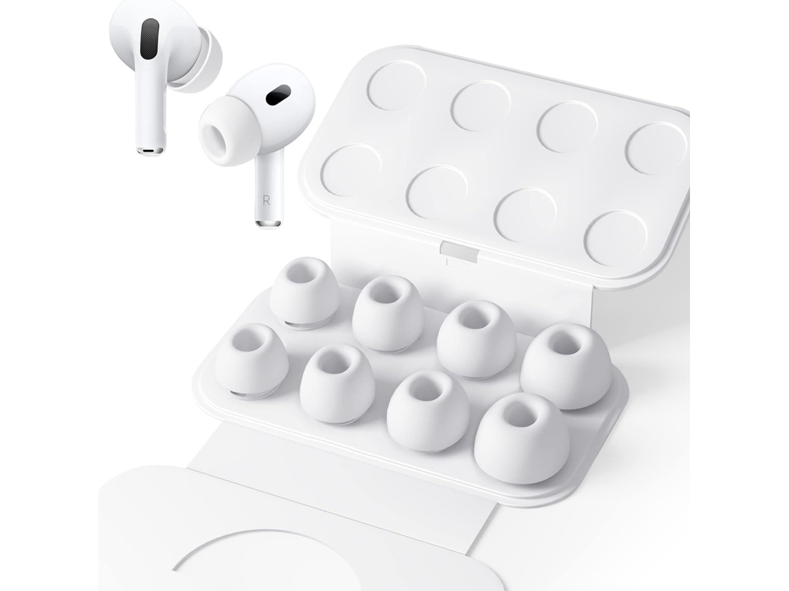 Ponteiras Zruxe Para Airpods Pro/pro 2 Silicon Branco (4 Tamanhos Xs/s/m/l, Anti-deslizante)