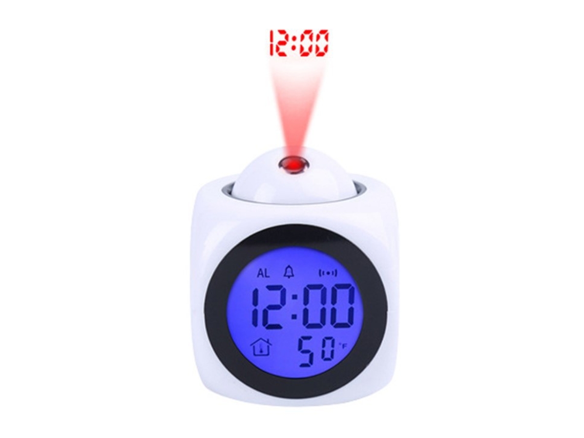 Relógio Multifuncional, Alarme De Projeção, Retroiluminado