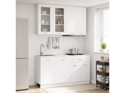 Vidaxl Unidade De Cozinha Lyon 4 Unid. Branco Derivados De Madeira
