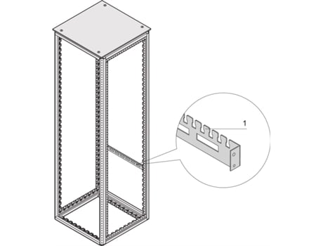 Trilho de suporte de cabo 600b R7021 Schroff (21236093)