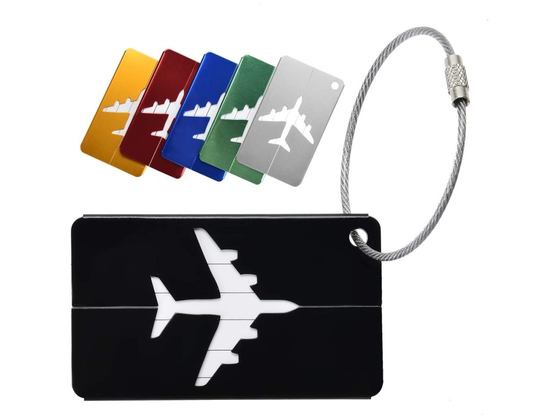 Etiquetas De Bagagem, Pacote Com 6 Unidades, Em Liga De Alumínio, Com Fecho Rápido E Seguro Para Fácil Utilização, Ideais Para Viagens E Muito Mais