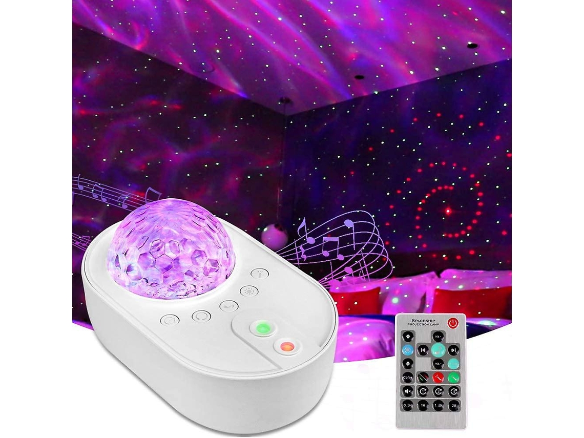 Luz Noturna Infantil, Projetor de Céu Estrelado em Led, com Luzes Coloridas e Bluetooth BRILVIBERA