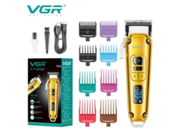 Máquina de Cortar Cabelo Elétrica com Lcd Recarregável e Aparador de Metal MDUG (dourado)
