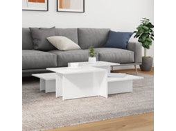 Vidaxl Mesas De Centro 2 Pcs Derivados De Madeira Branco Brilhante