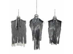 Conjunto 3 Decoração De Halloween Vidaxl Preto Poliéster (66 X 110 Cm)