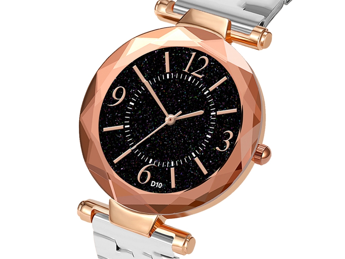 Reloj De Cuarzo Para Homens E Mulheres Com Pulseira De Açoreloj Casual Redondo (prata)
