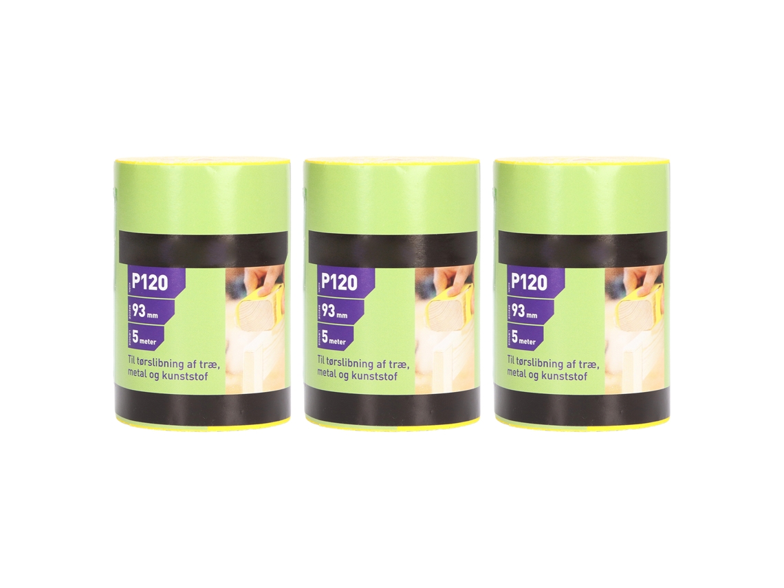 3 Rolos De Lija 120 Grit Hoja Abrasiva Herramienta De Pulido Y Esmerilado Para Muebles
