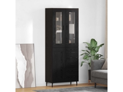 Vidaxl Buffê Com Gaveta 2 Pcs Carvalho Preto Madeira Processada