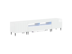 Vidaxl Armário De Tv Led De 5 Peças Branco Brilhante