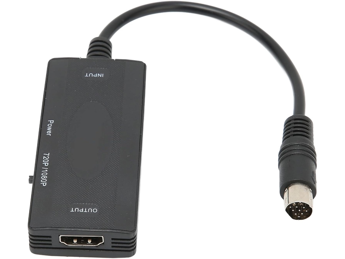 Conversor RCA para Sega Saturn, Sega Saturn, AT & T, HDMI, TV, ABS, console de jogos preto, conversor de unidade sem perdas para SSD, interface Slowmoose