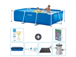 Piscina com Estrutura Retangular 260x160x65 Cm 5 peças S67 INTEX