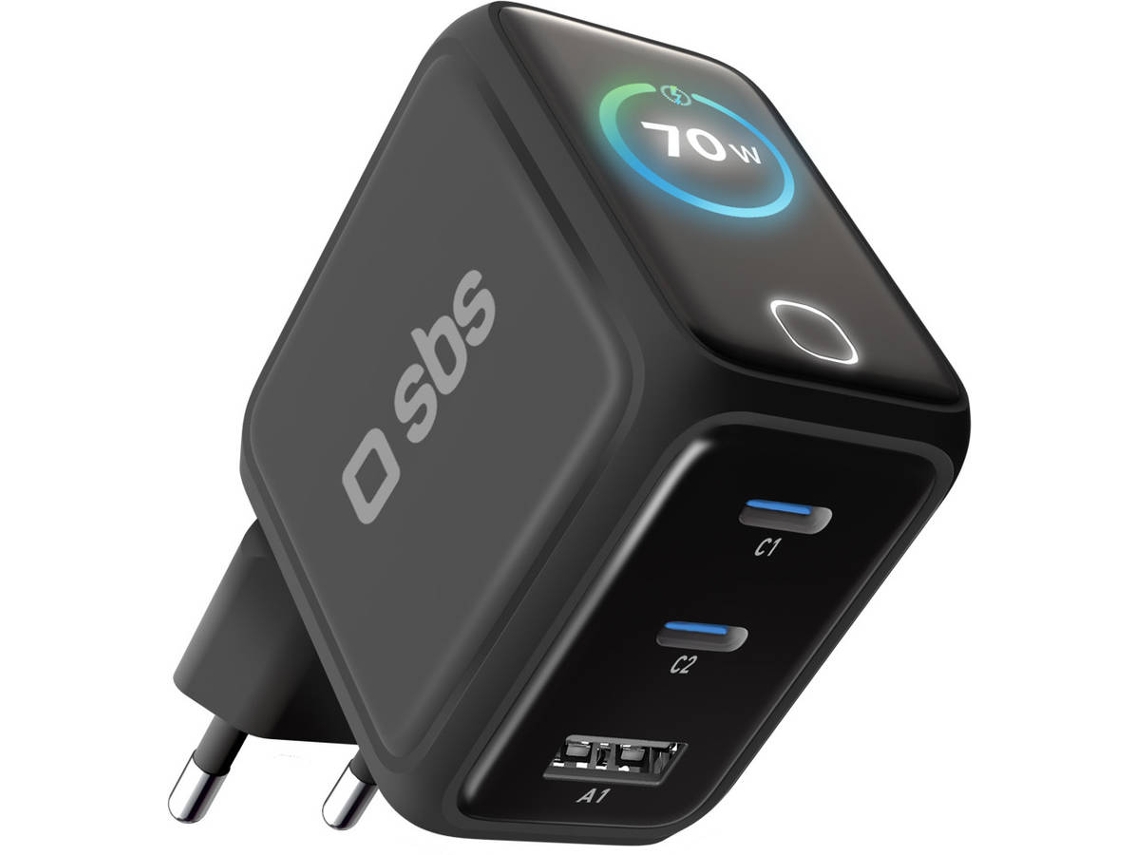 Carregador de Viagem SBS Smart Visor 70W (Preto)
