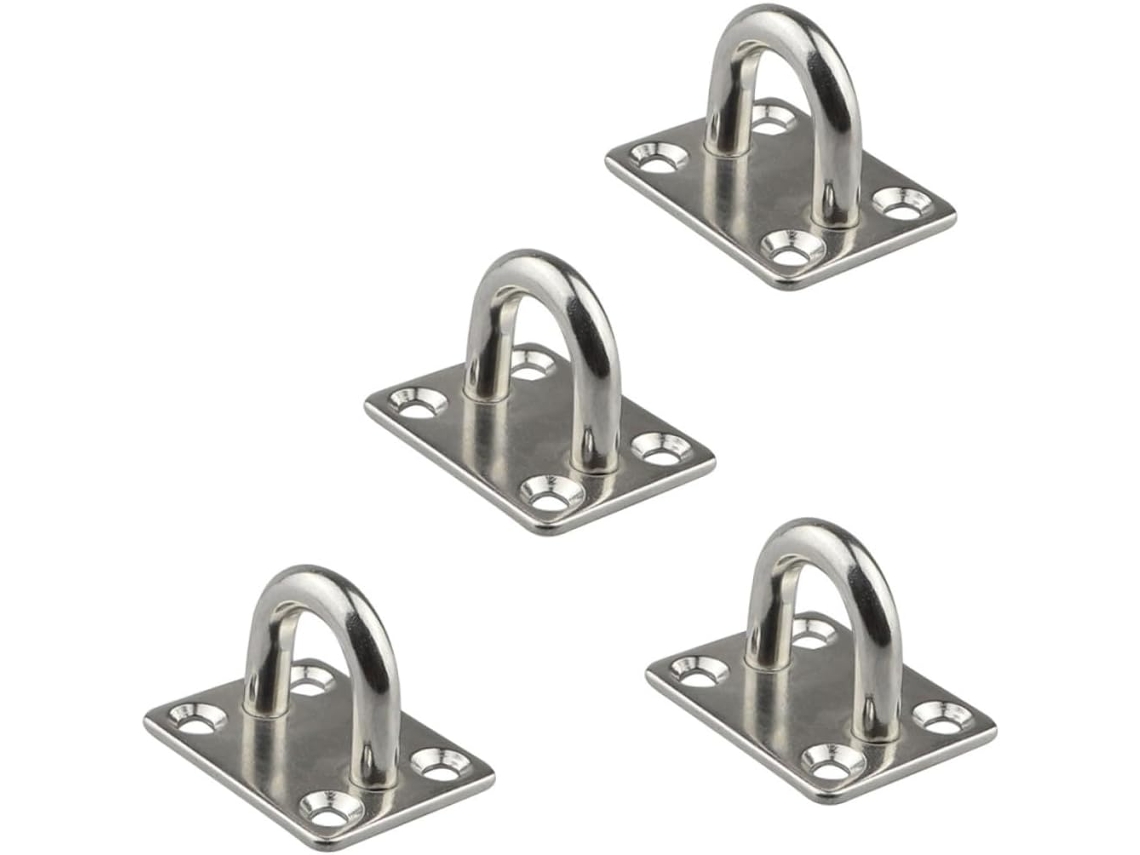Ganchos De Aço Inoxidável, Placas Fixação Quadradas Para Pendurar Deco