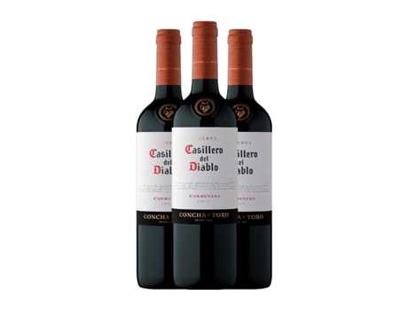 Vinho CONCHA Y TORO Casillero del Diablo Carmenère Valle Central Reserva (0.75 L - 3 Unidades)