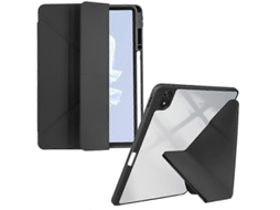 Capa para tablet de couro sintético transparente e acrílico Webake